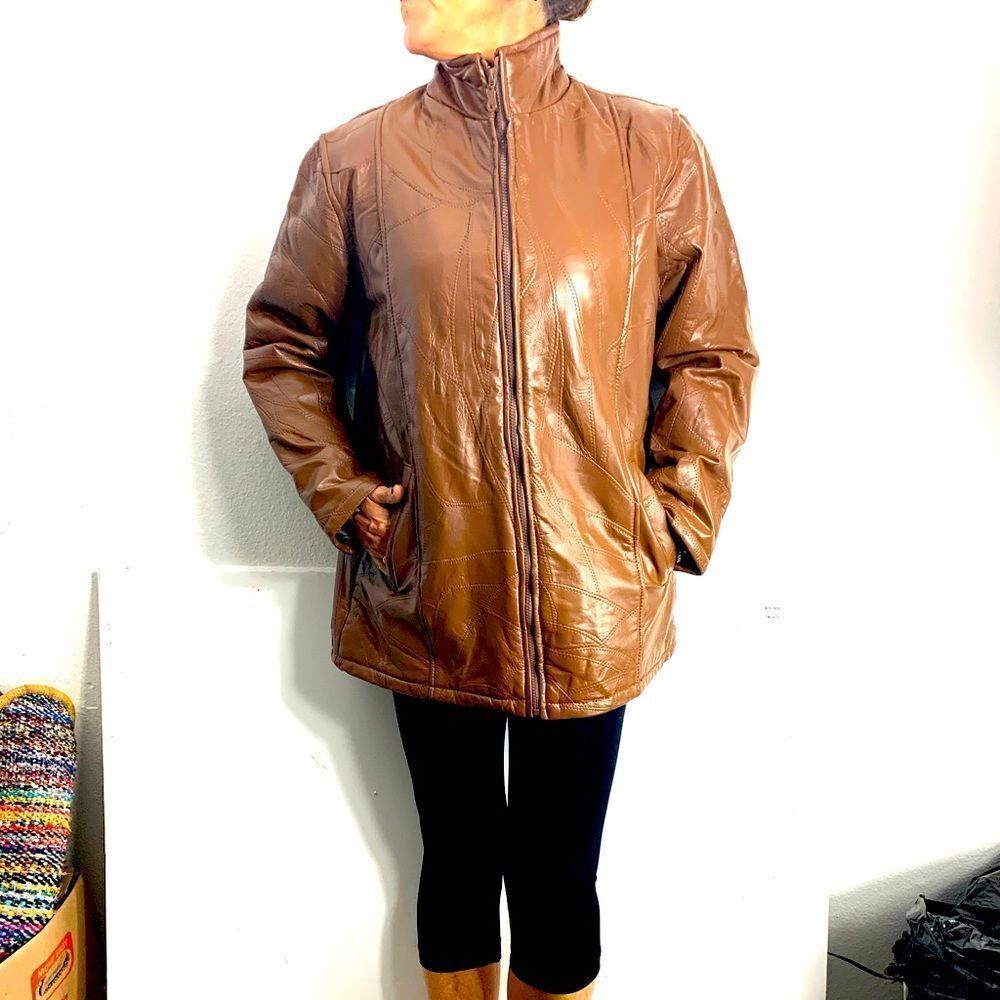 Vintage Textured Pleather Jacket 